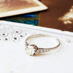 Recycled Vintage Platinum Diamond Engagement Ring