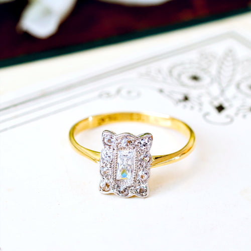 Edwardian Diamond Panel Ring