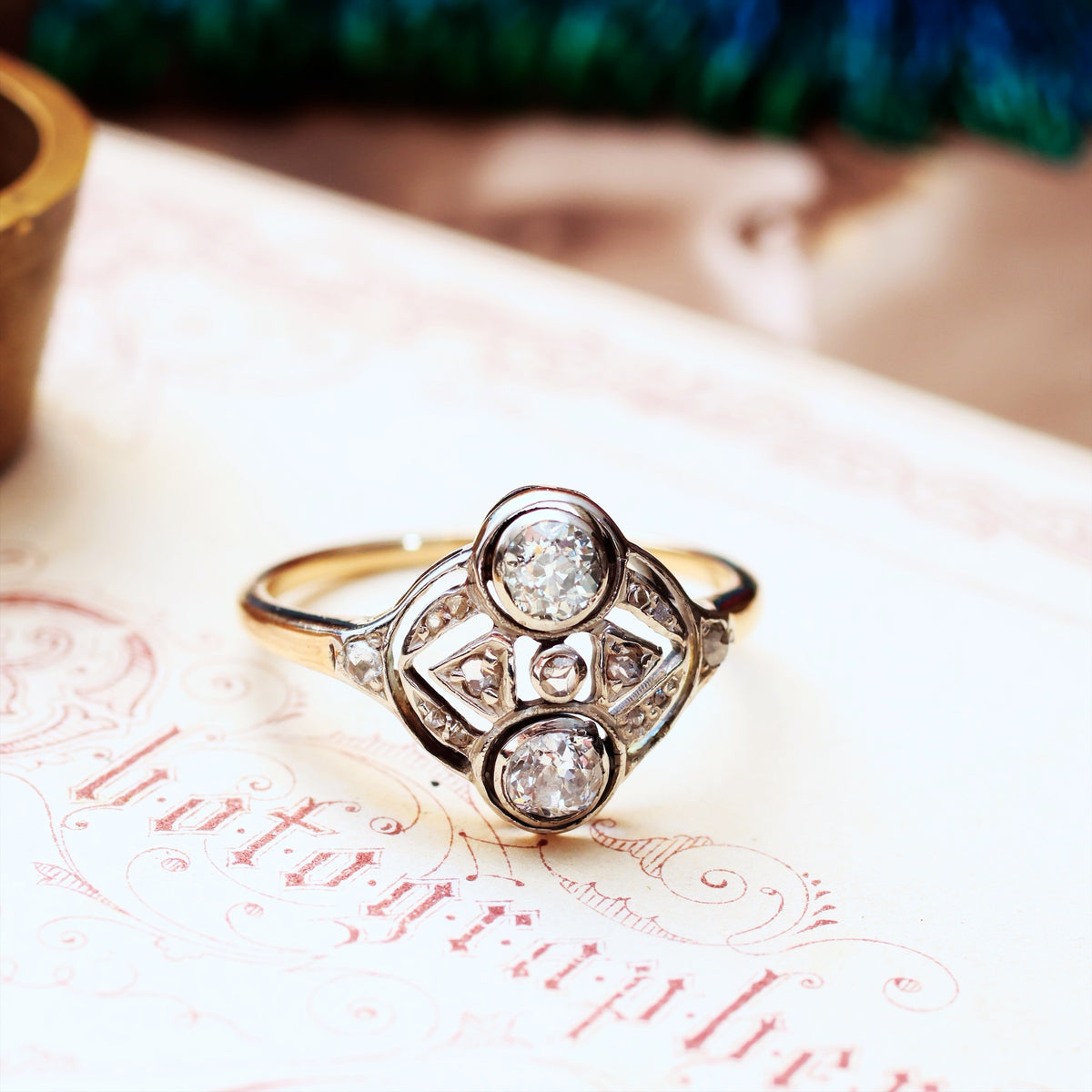 Vintage Continental Art Deco Diamond Ring