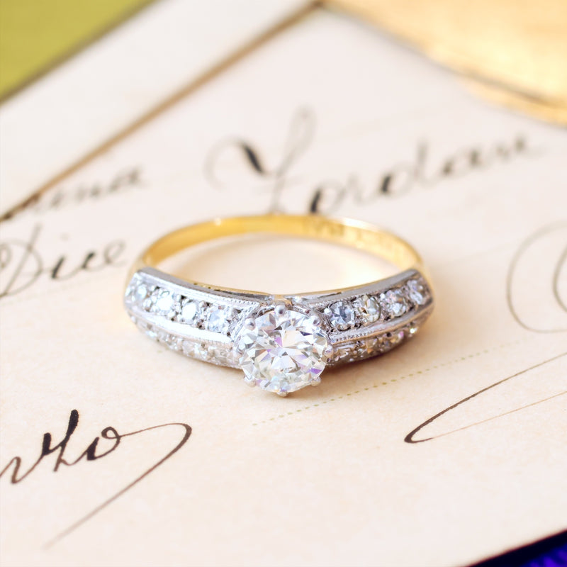 Vintage Mid Century Diamond Engagement Ring
