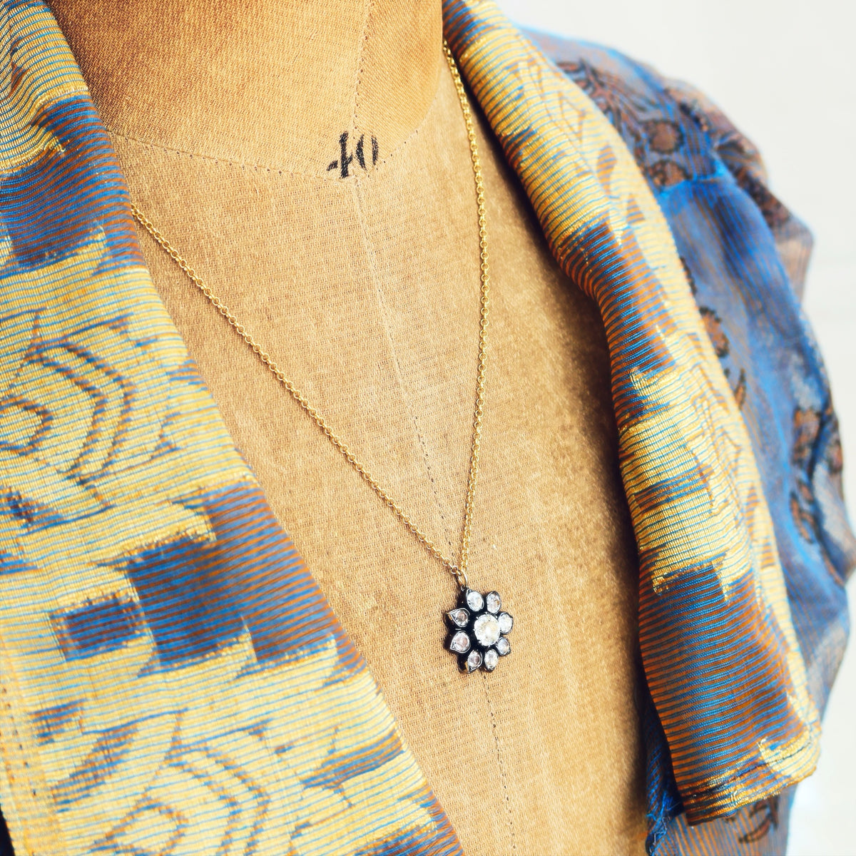 Upcycled Antique Georgian Paste Rosette Pendant