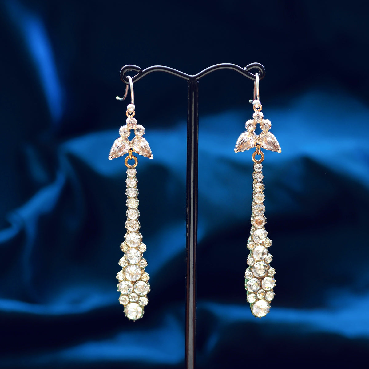 Stunning Antique Georgian Paste Drop Earrings