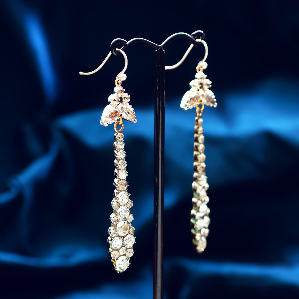 Stunning Antique Georgian Paste Drop Earrings