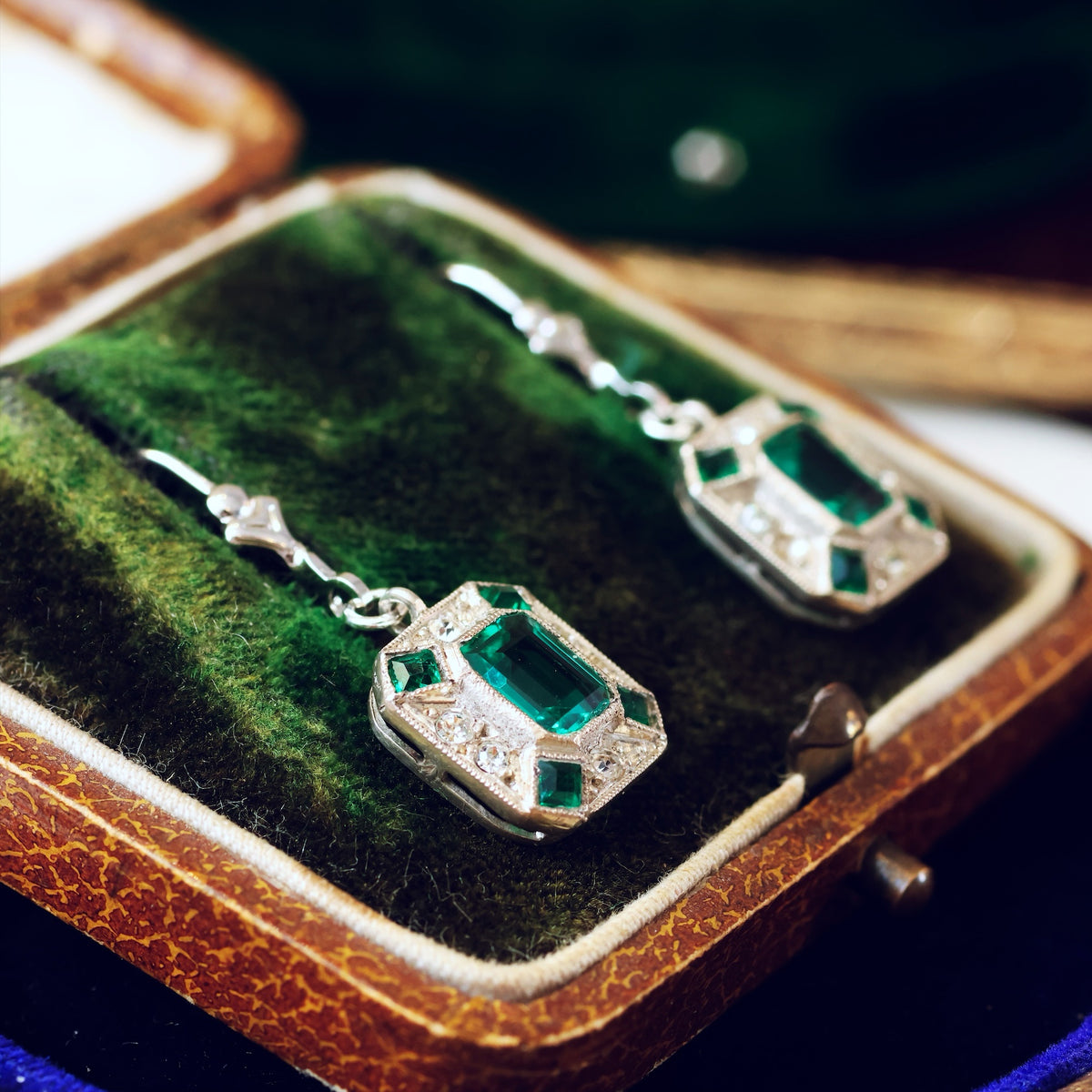 Vintage Art Deco Paste Earrings