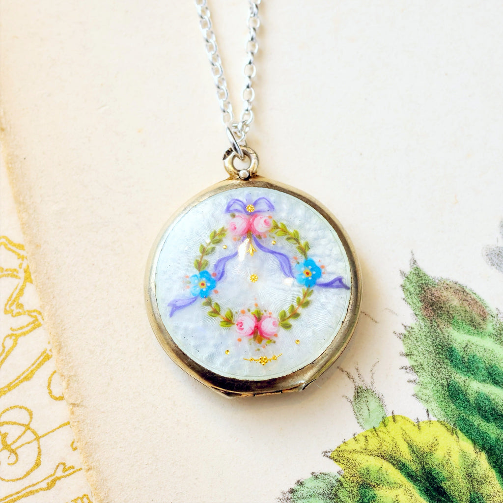 Hand-painted Enamel Locket | 1920s