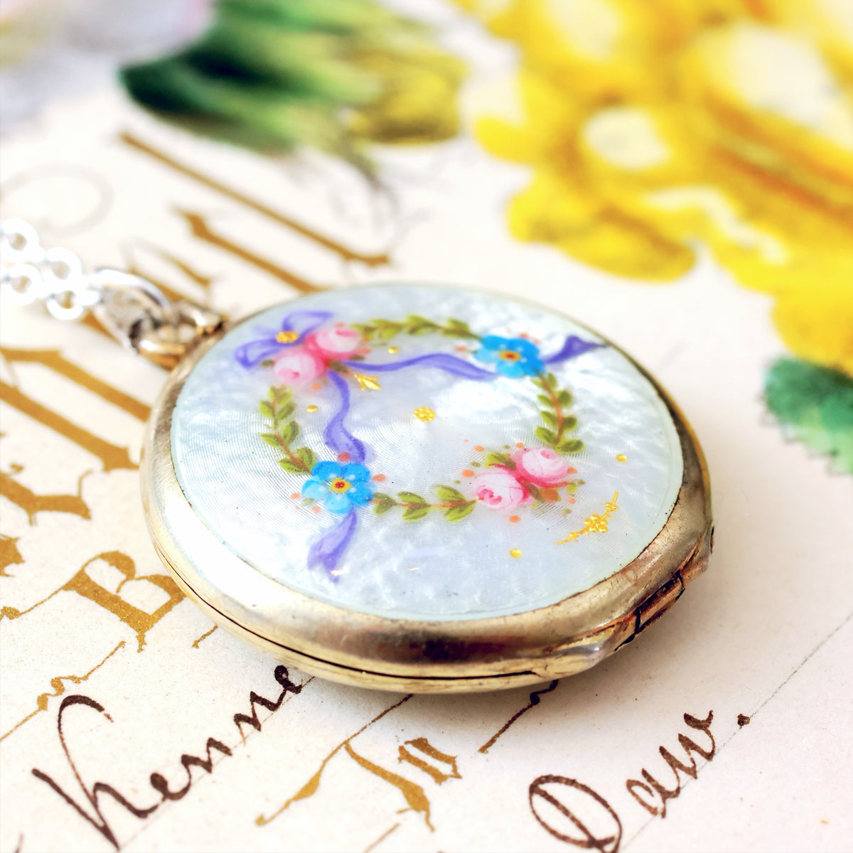 Vintage 1930's Enamelled Locket