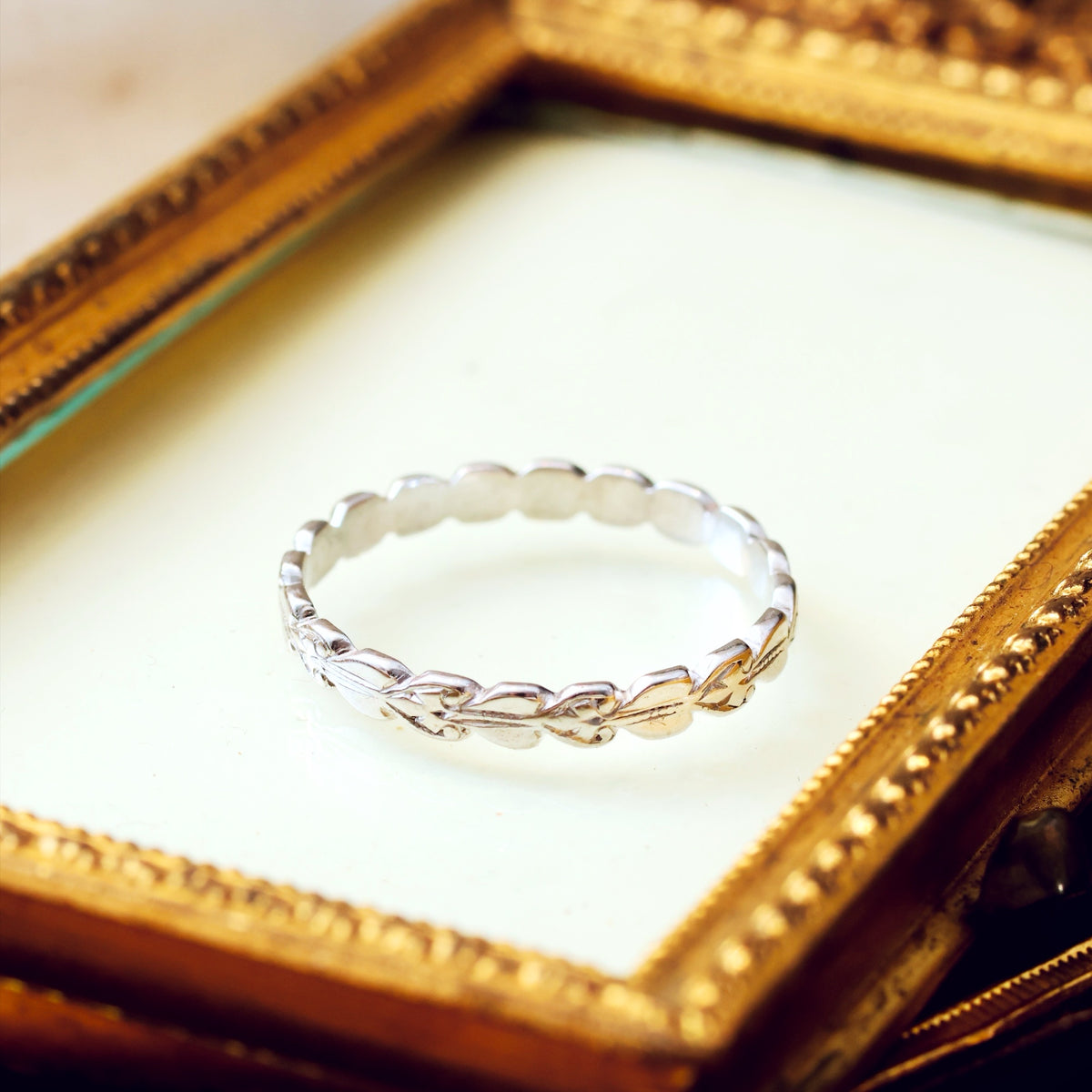 Vintage Hand Made Size 'O' or '7' Platinum Wedding Band