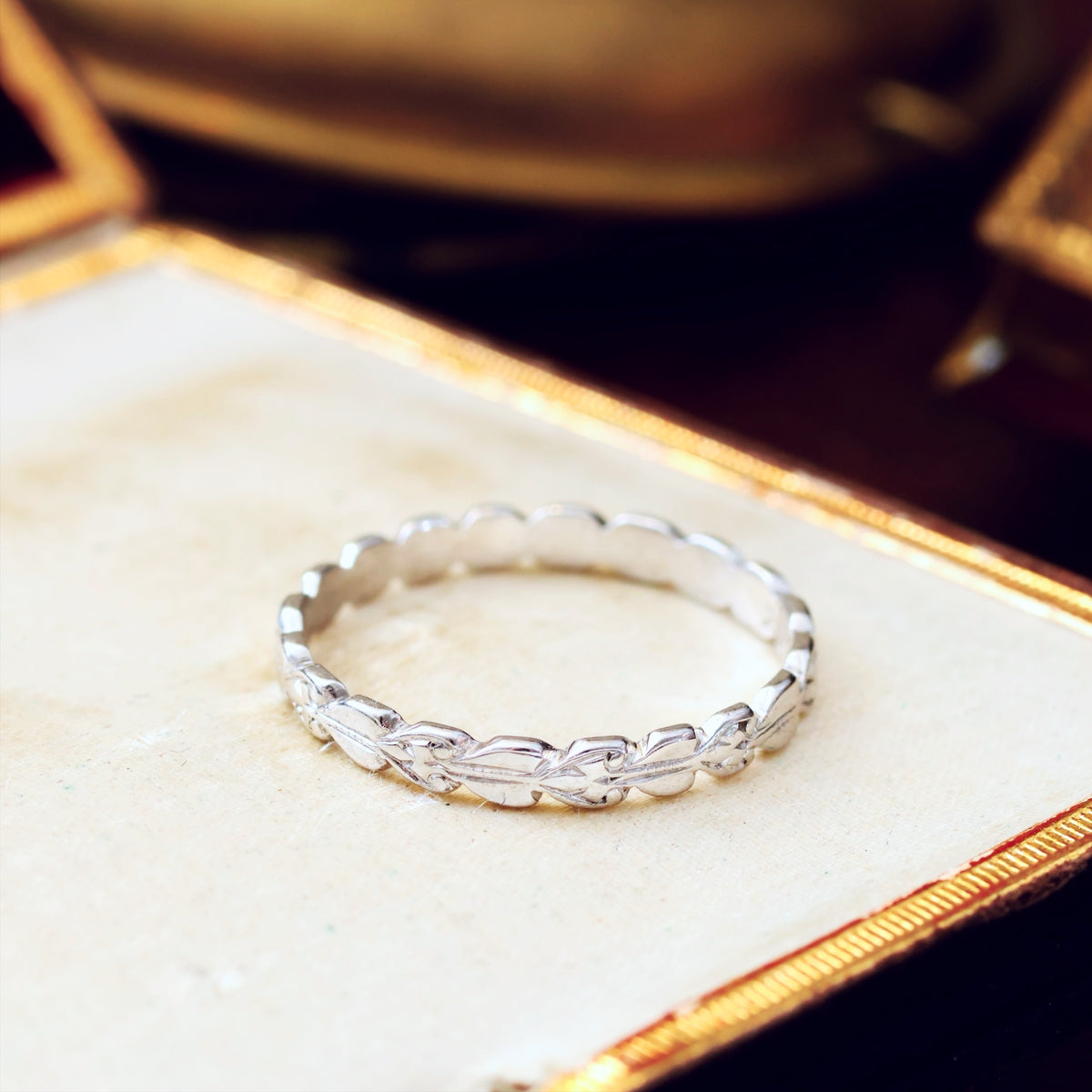 Vintage Hand Made Size 'O' or '7' Platinum Wedding Band