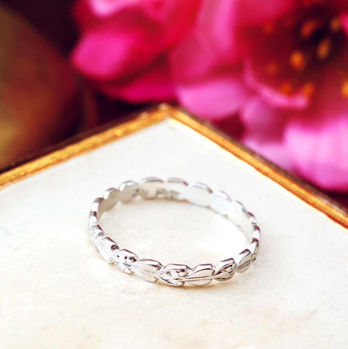 Vintage Hand Made Size 'O' or '7' Platinum Wedding Band