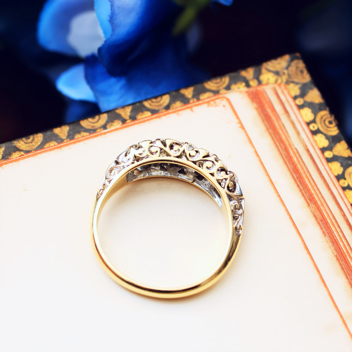 Incredible Sparkly Antique Five Stone Diamond Ring