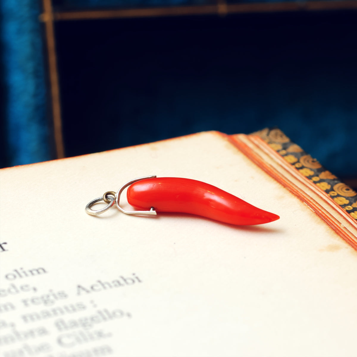 Cornicello Coral Pendant