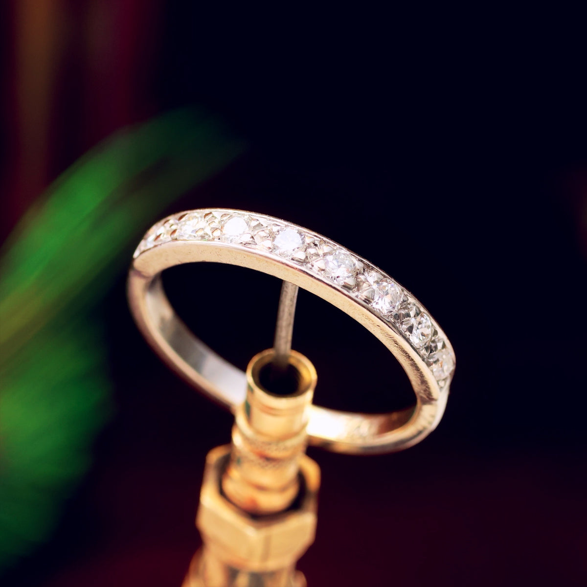 Vintage 18ct White Gold Diamond Half Eternity Ring