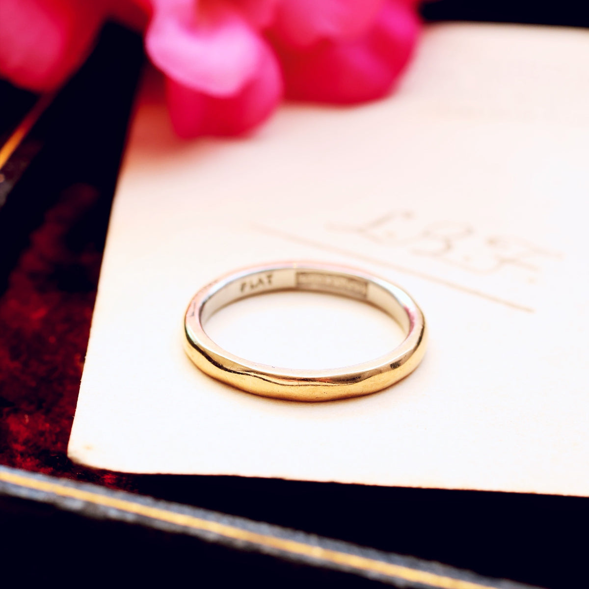 Vintage Date 1948 Size 'K' Rose Gold Wedding Band