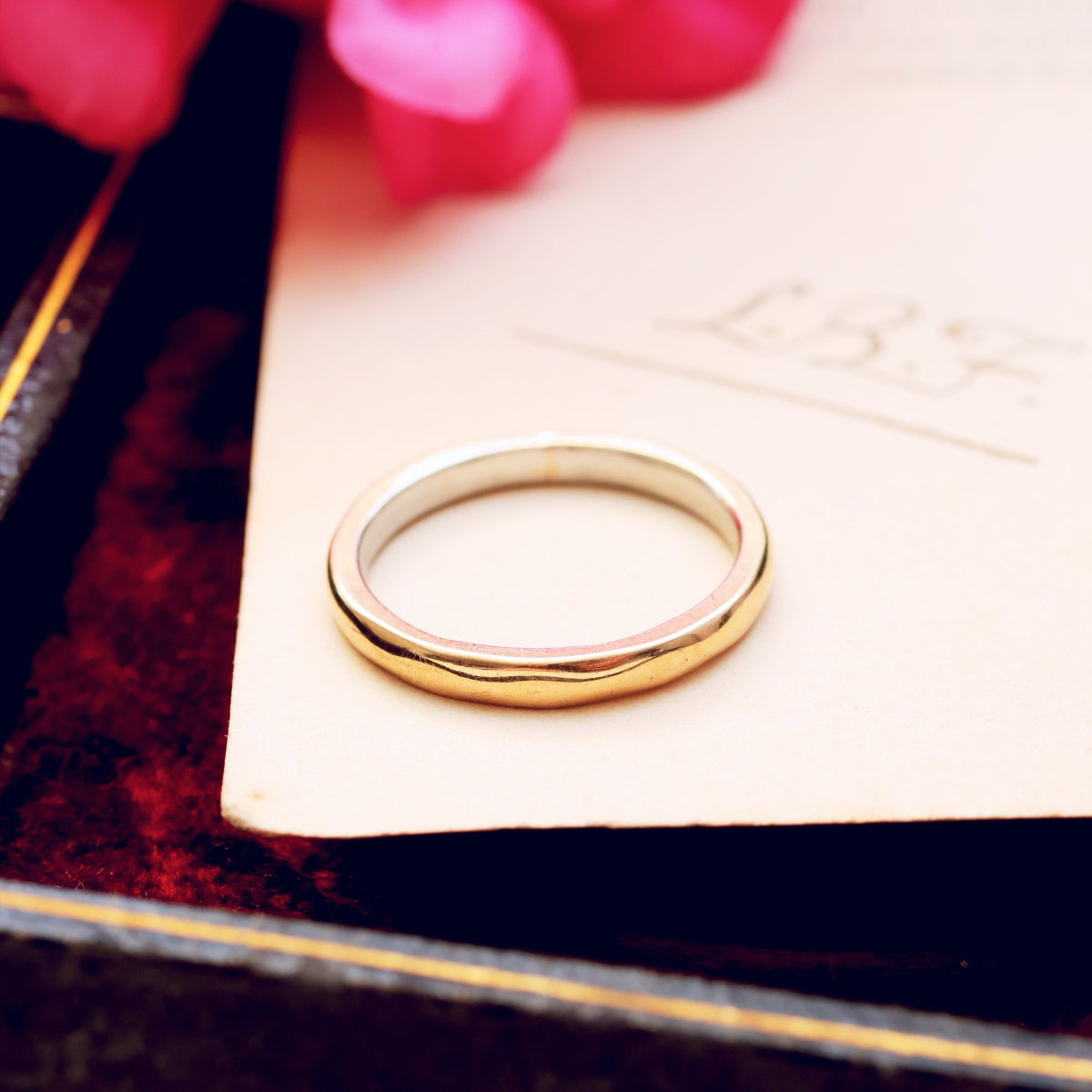 Vintage Date 1948 Size 'K' Rose Gold Wedding Band