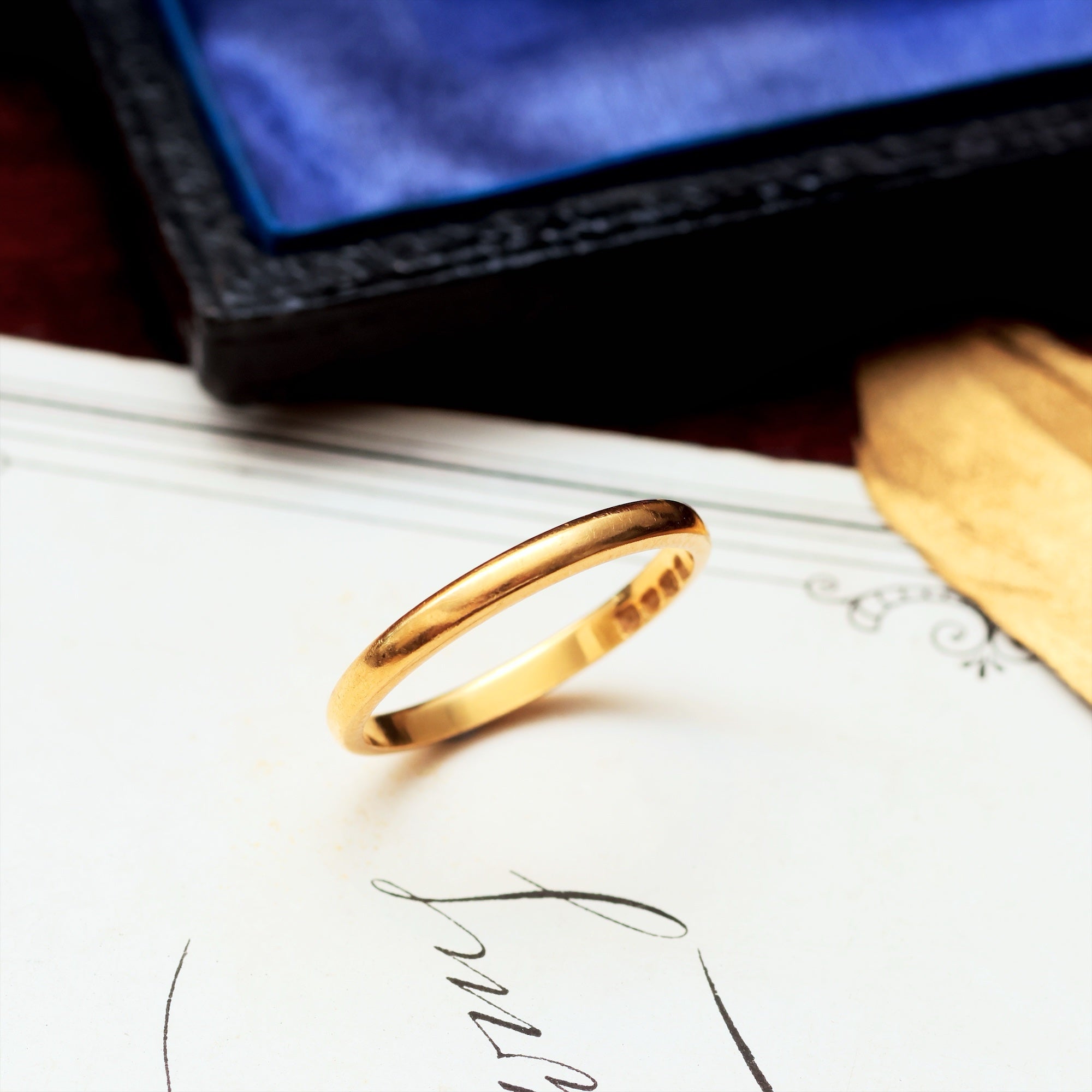 Vintage Date 1953 22ct Gold Wedding Ring – Fetheray