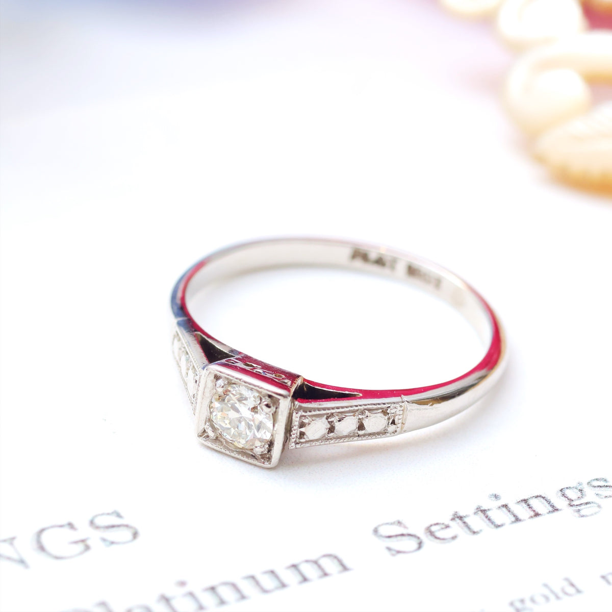 Circa 1950's Diamond Solitaire Engagement Ring