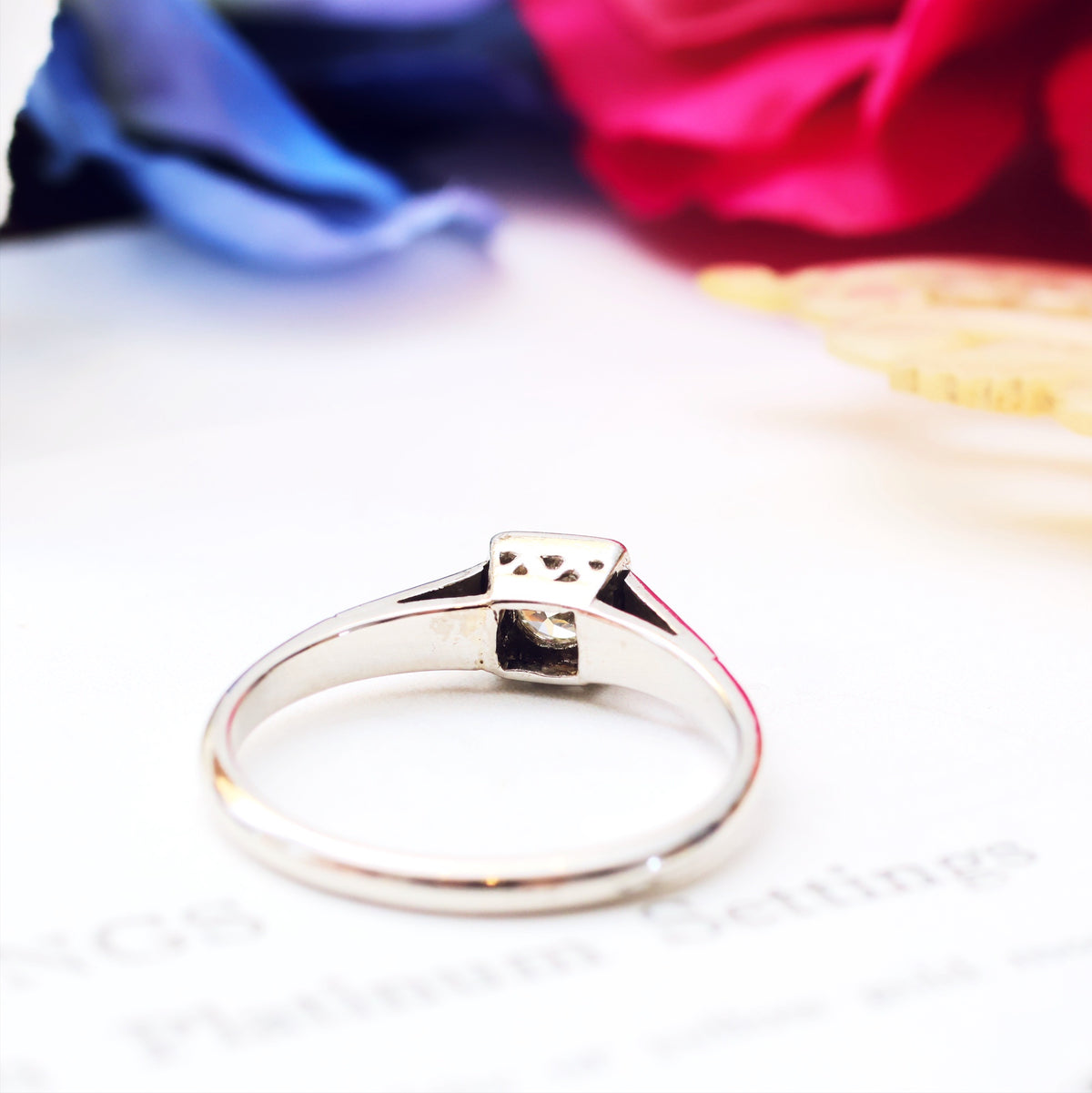 Circa 1950's Diamond Solitaire Engagement Ring