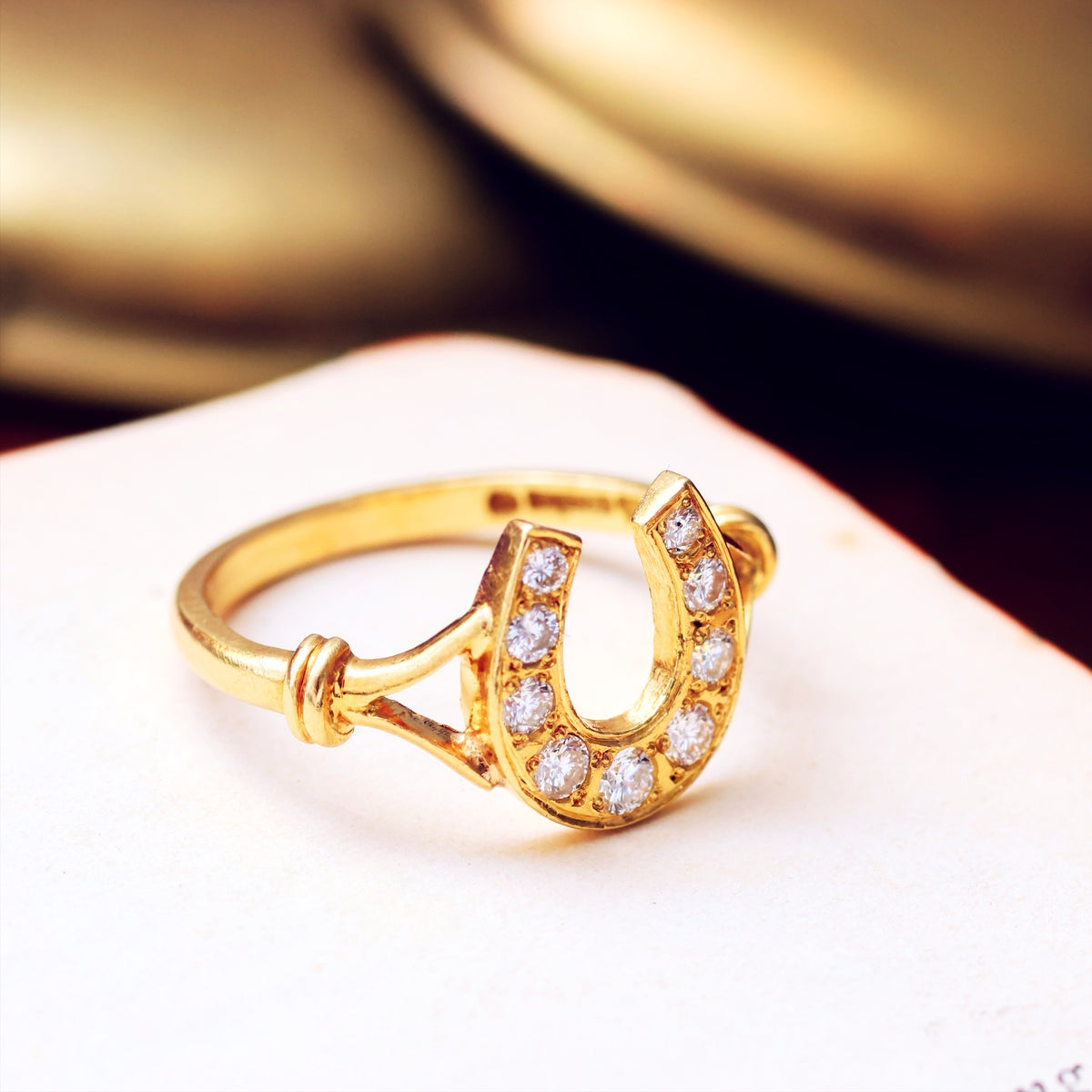Dazzlin' Date 1989 Diamond Lucky Horseshoe Ring