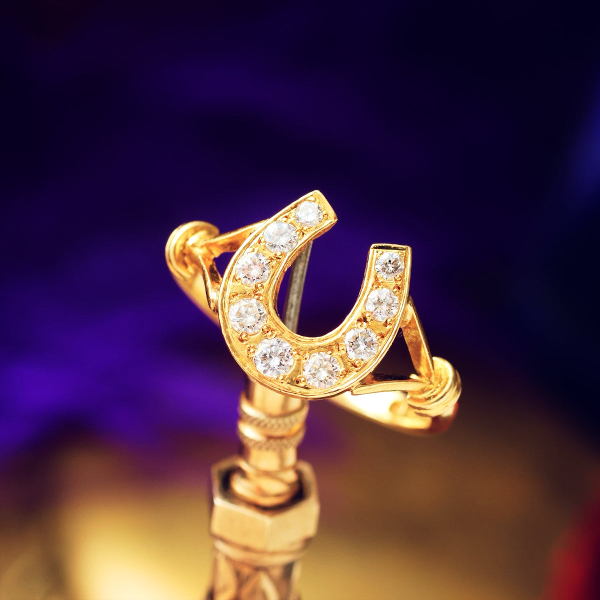 Dazzlin' Date 1989 Diamond Lucky Horseshoe Ring