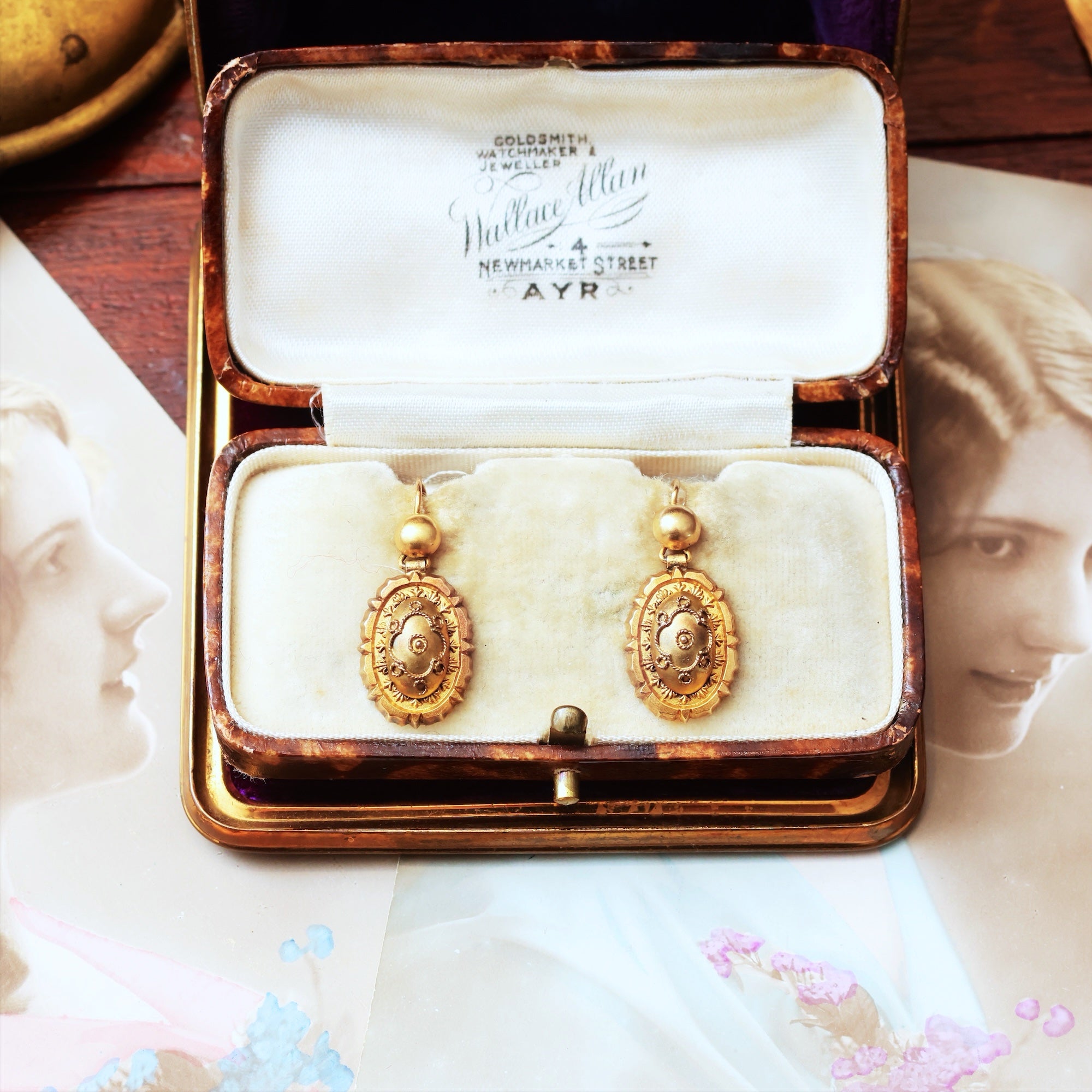 Antique Pinchbeck Etruscan Revival Drop Earrings – Fetheray