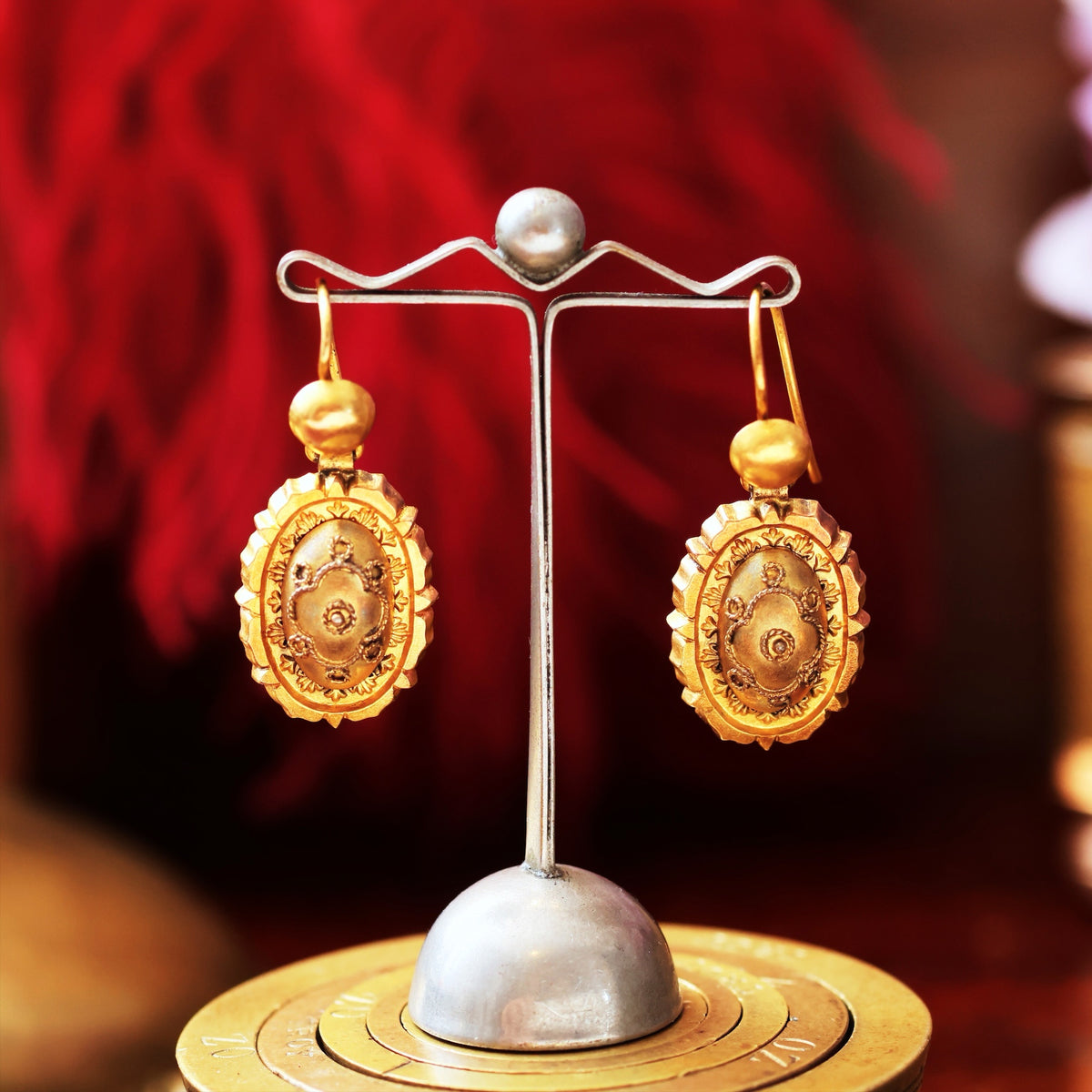 Antique Pinchbeck Drop Earrings