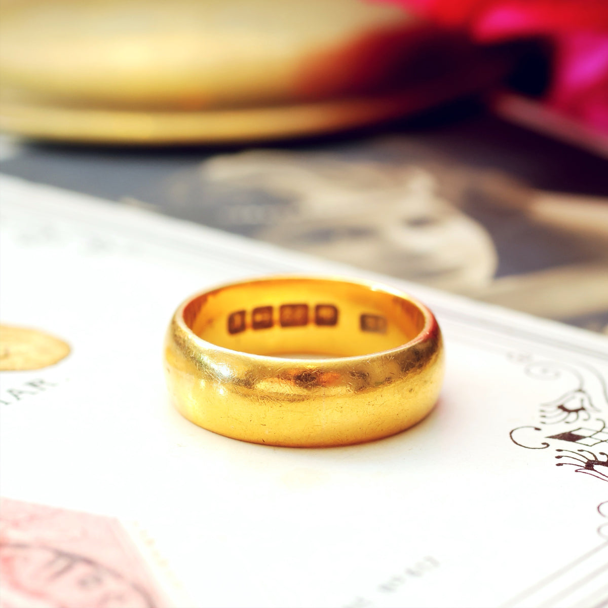 Antique Date 1914 Gent's Wedding Band Ring