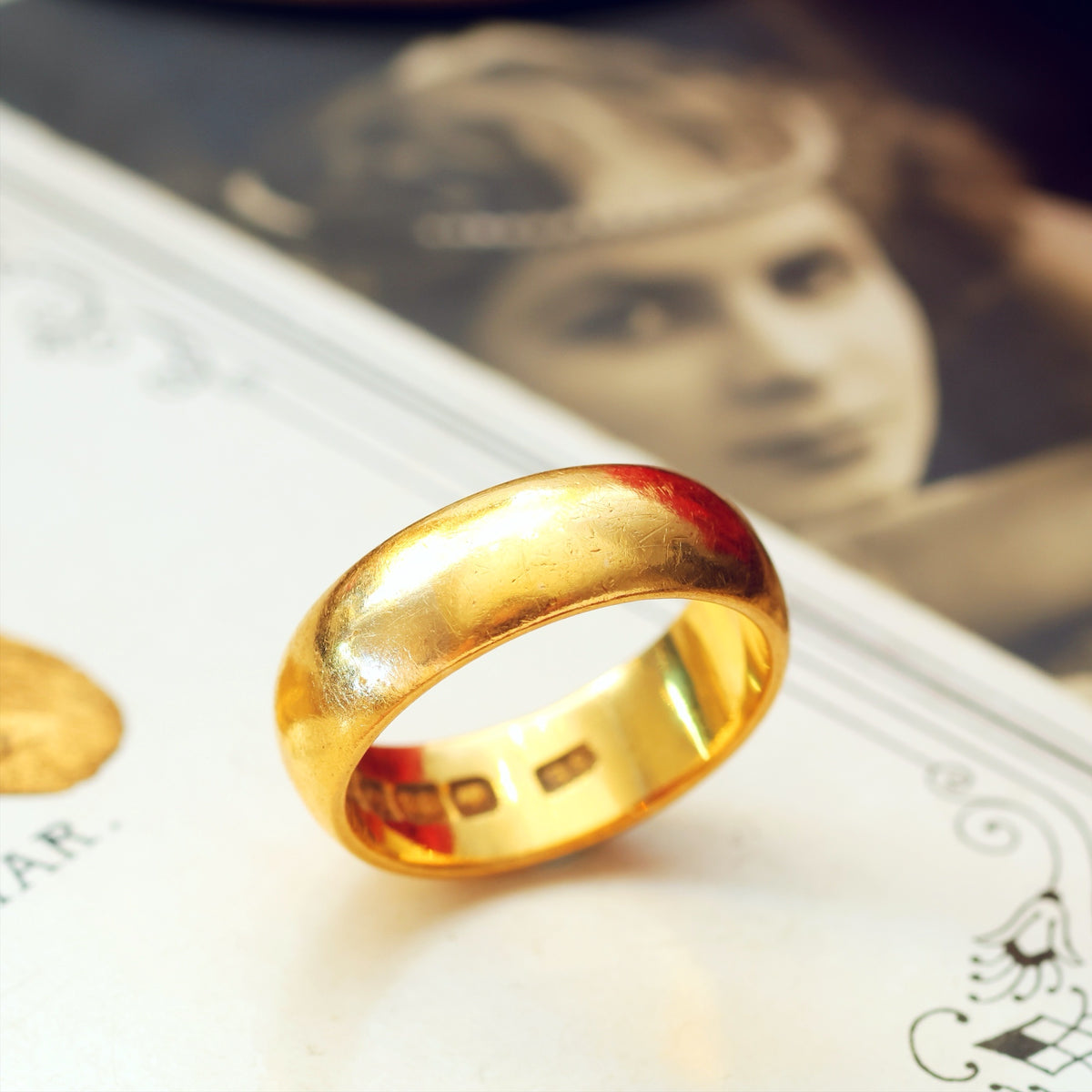 Antique Date 1914 Gent's Wedding Band Ring