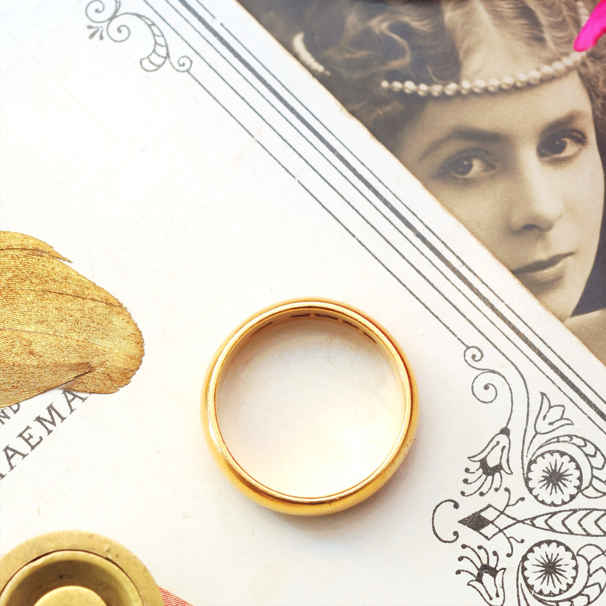 Antique Date 1914 Gent's Wedding Band Ring
