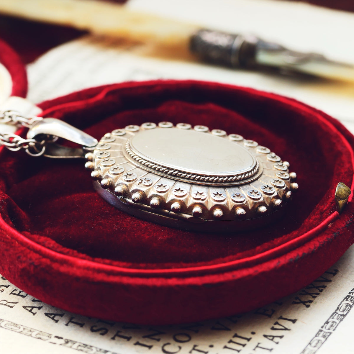 Antique Circa 1880's Silver Locket