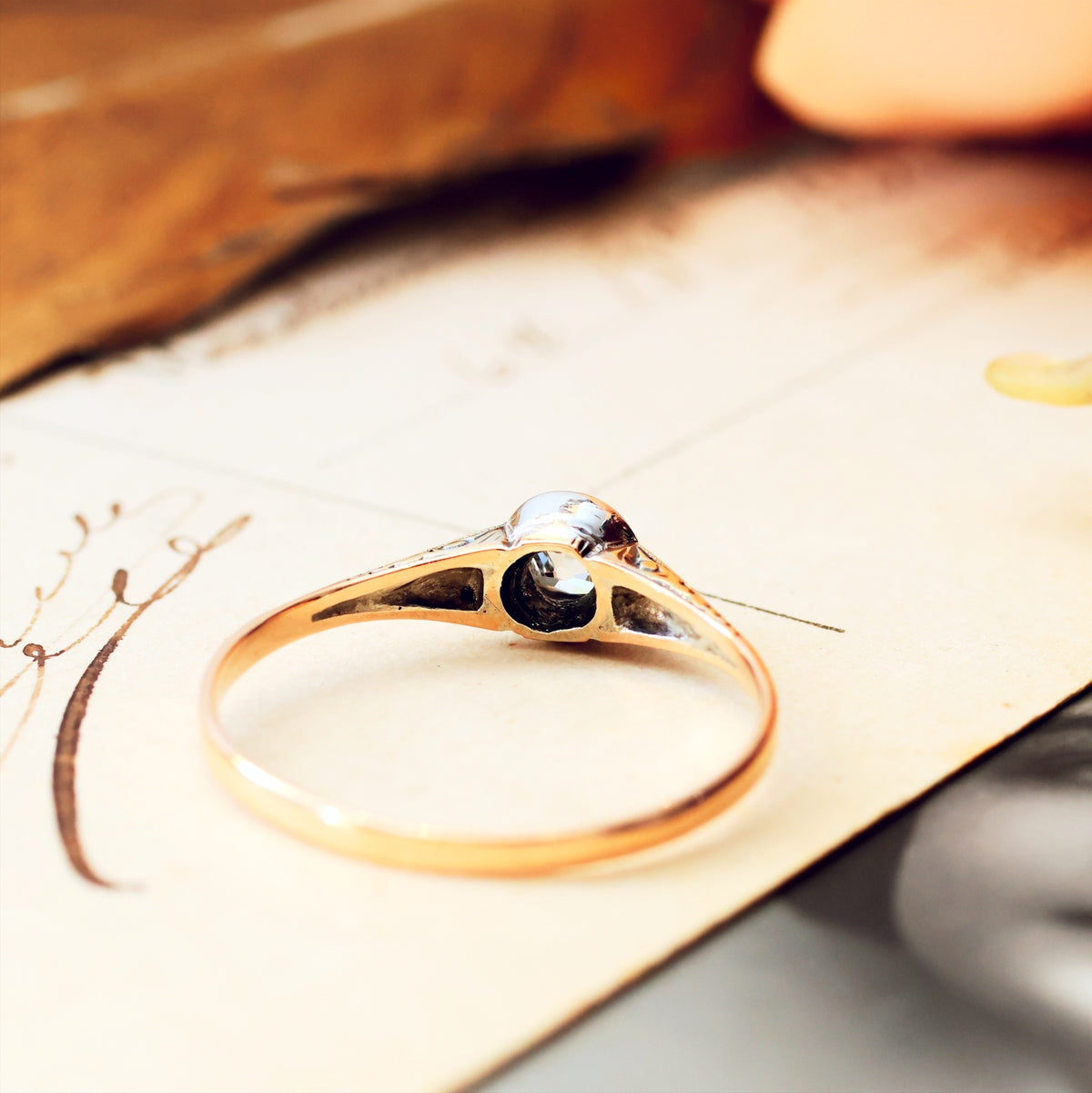 Petite Pretty! Vintage Recycled Diamond Engagement Ring