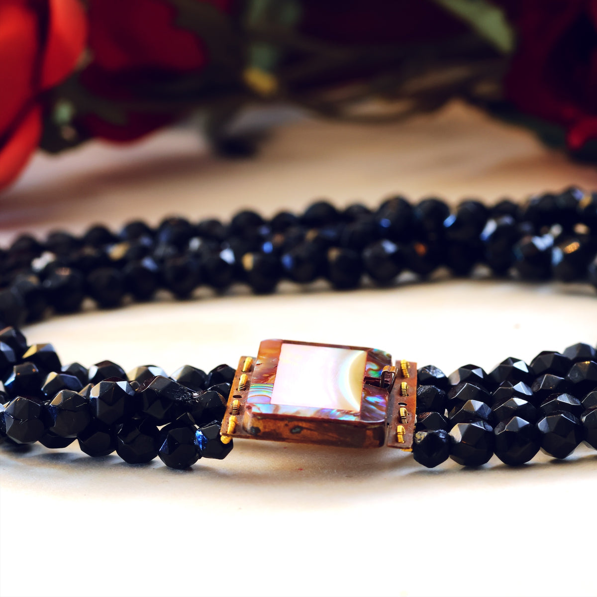 Georgian Gothic! Scarce Whitby Jet Choker Necklace