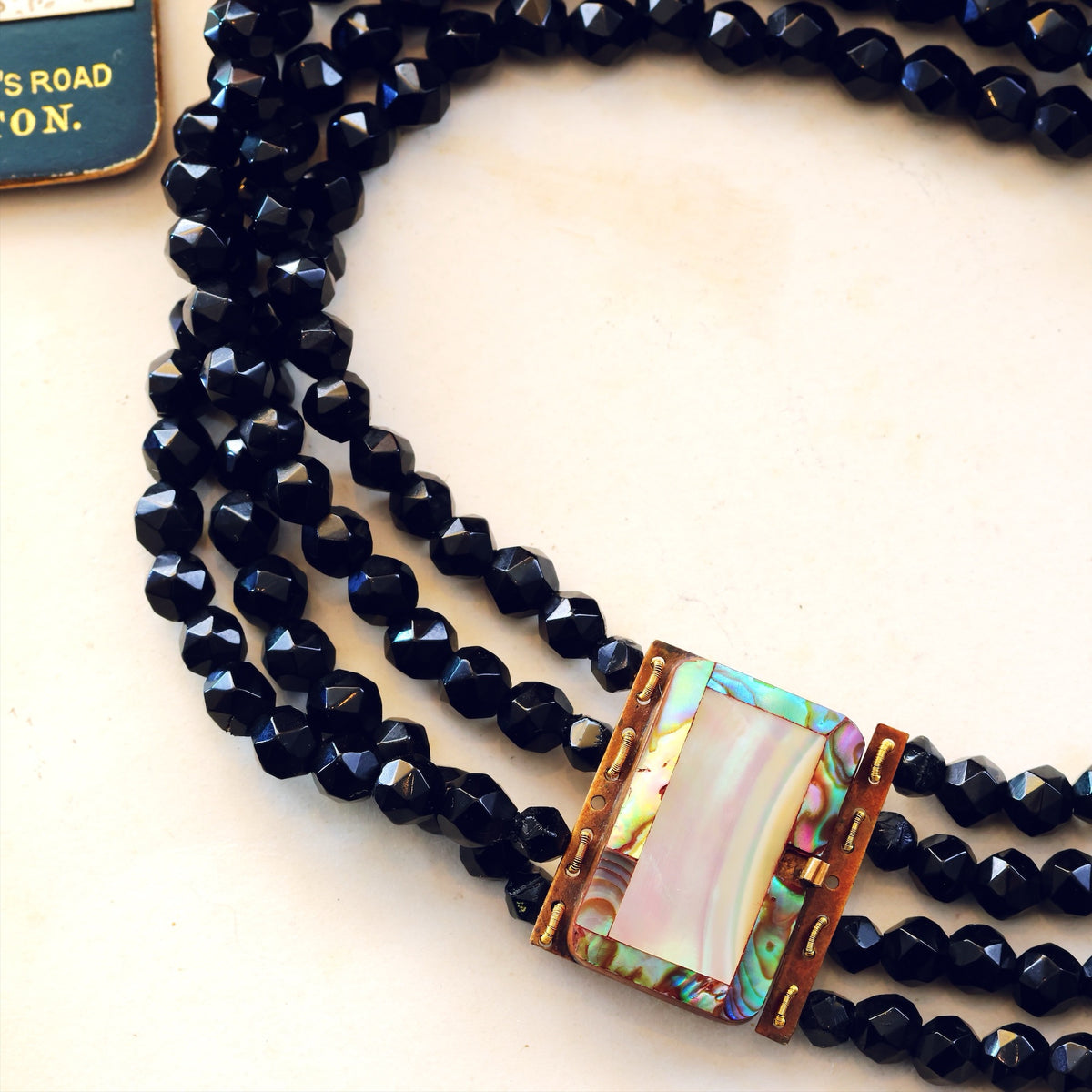 Georgian Gothic! Scarce Whitby Jet Choker Necklace