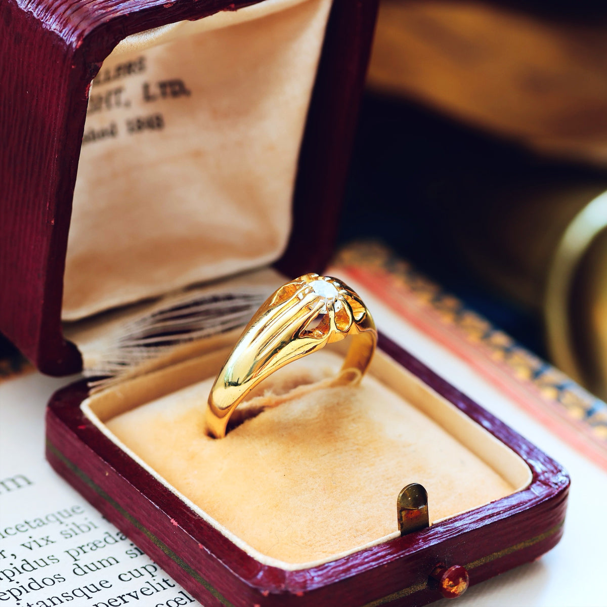 Gents Date 1929 Old Mine Cut Diamond Ring