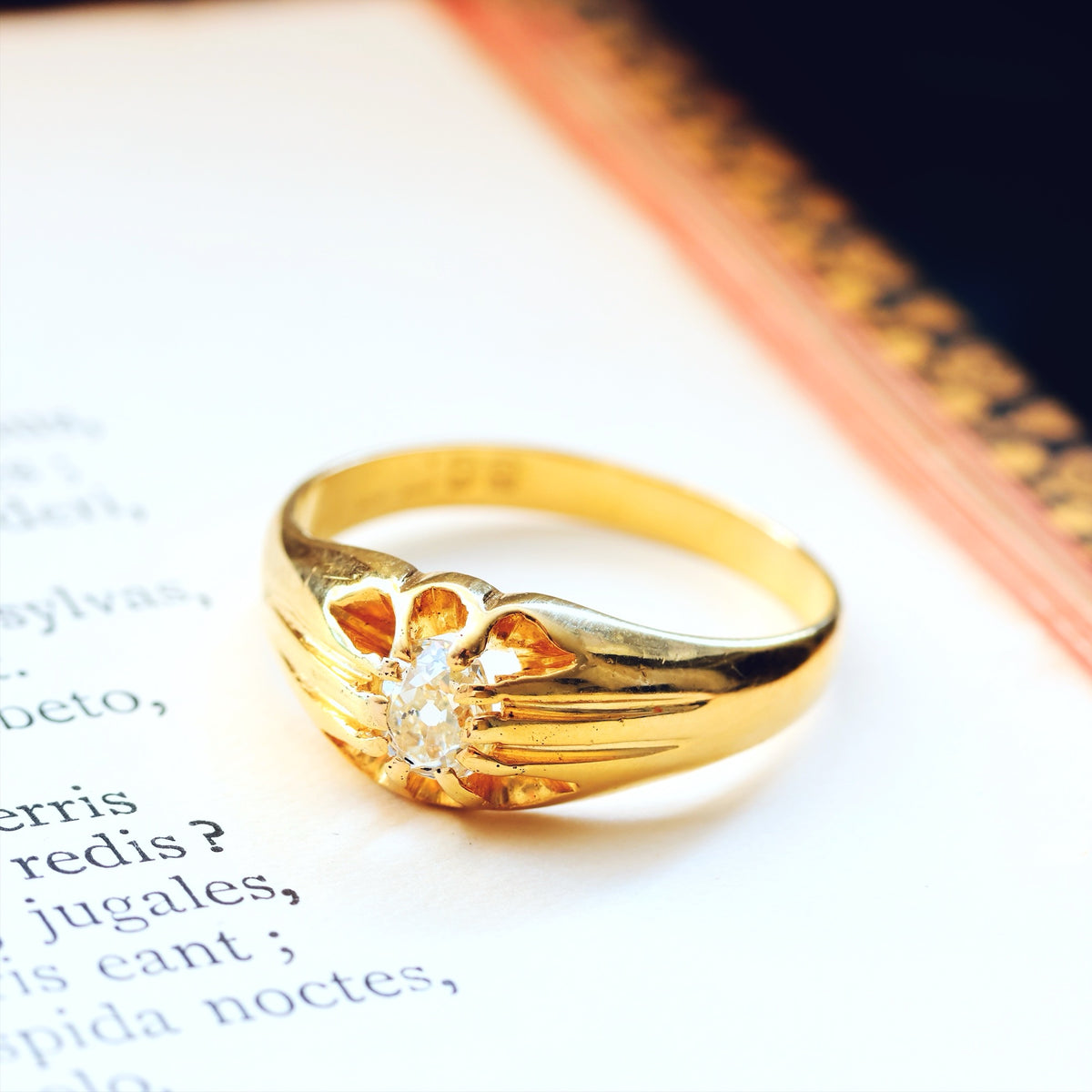 Gents Date 1929 Old Mine Cut Diamond Ring