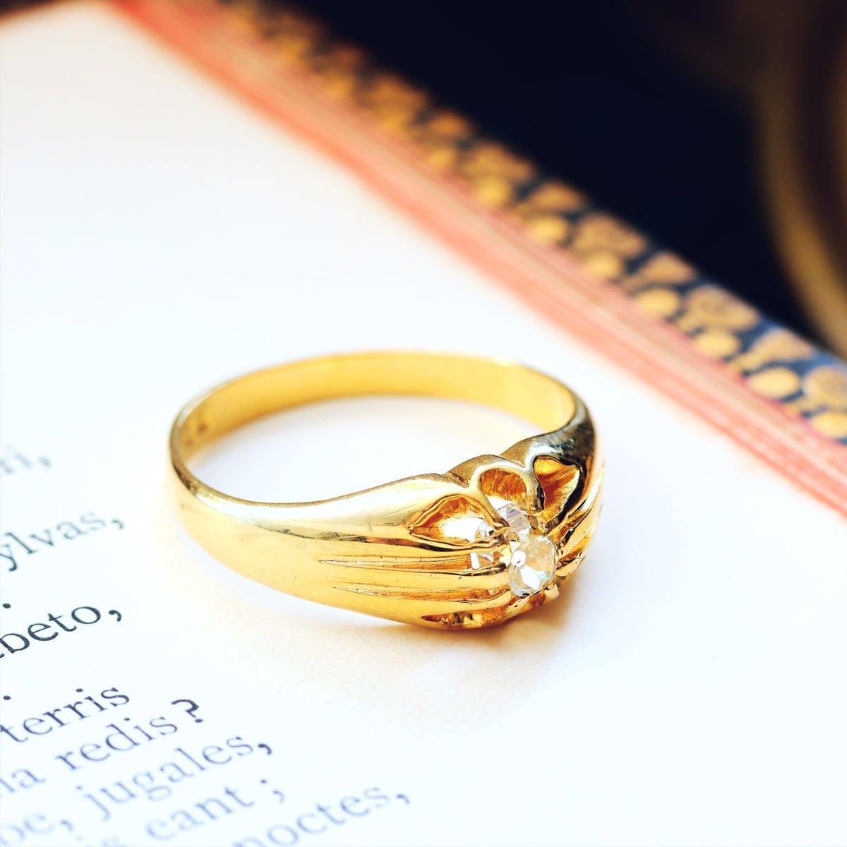 Gents Date 1929 Old Mine Cut Diamond Ring