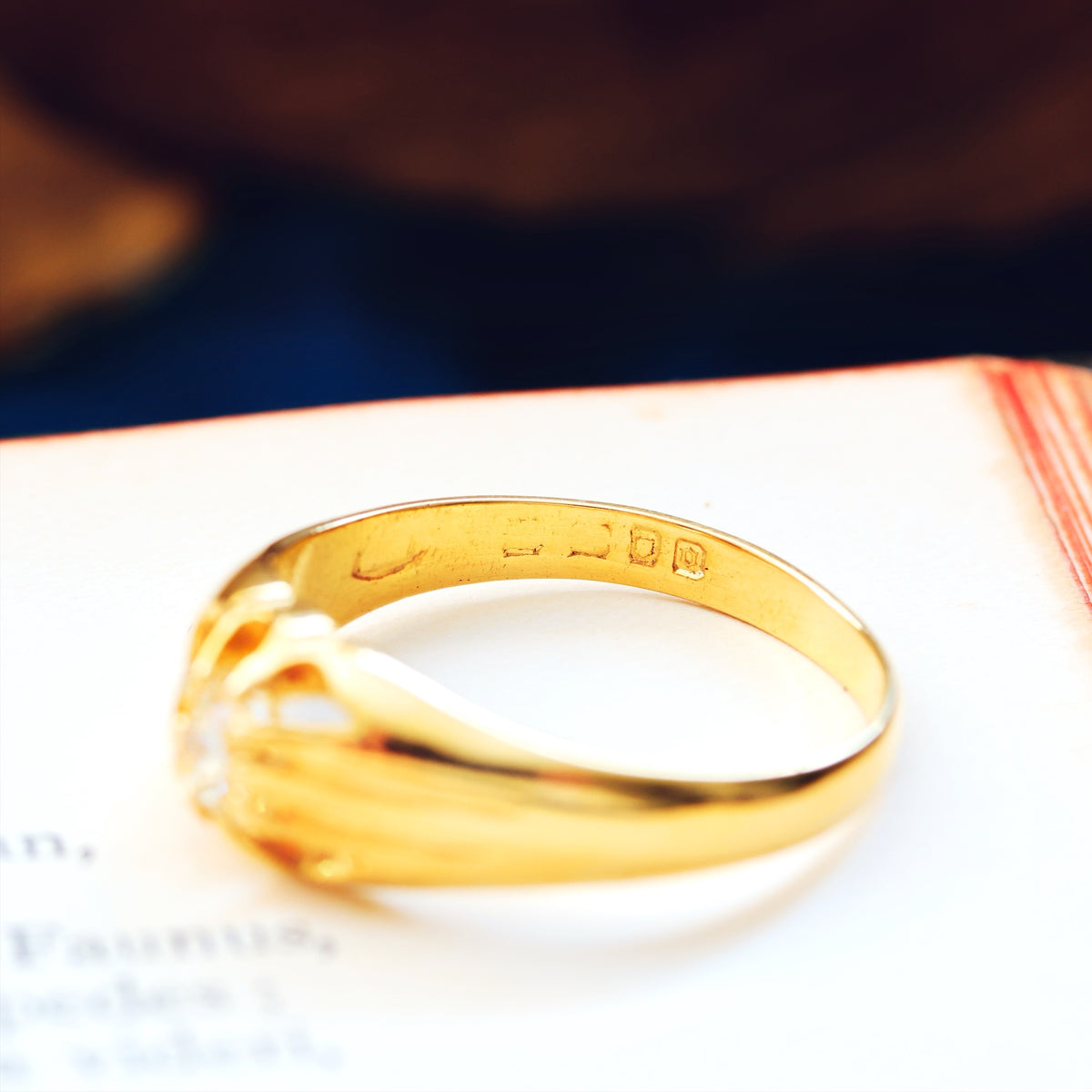 Gents Date 1929 Old Mine Cut Diamond Ring