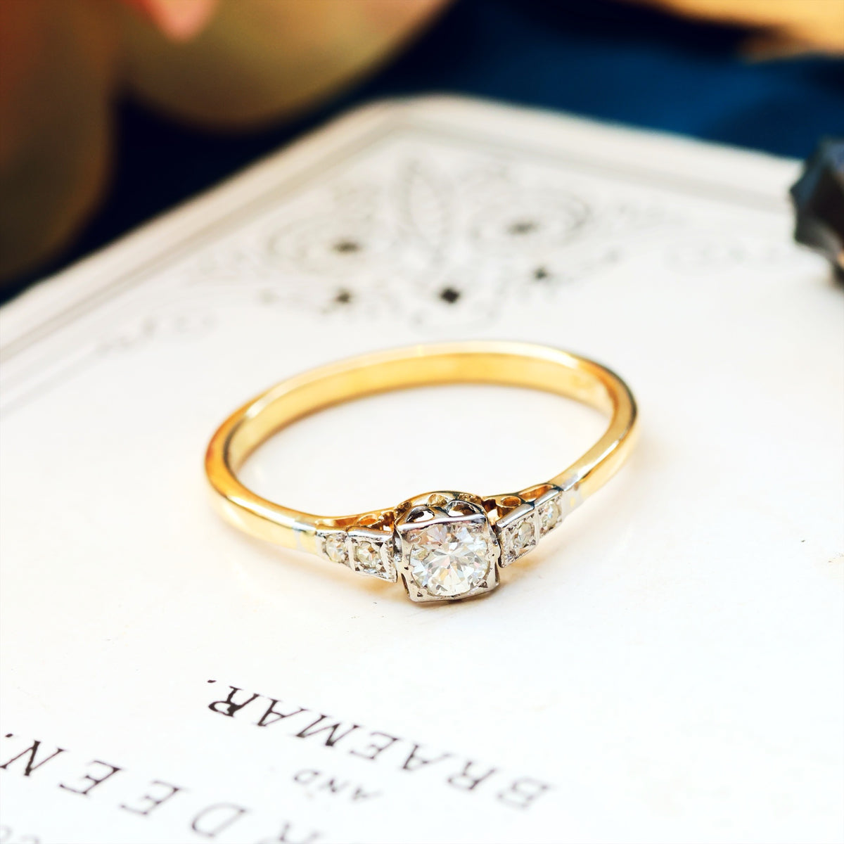 Precious Petite Vintage Diamond Engagement Ring