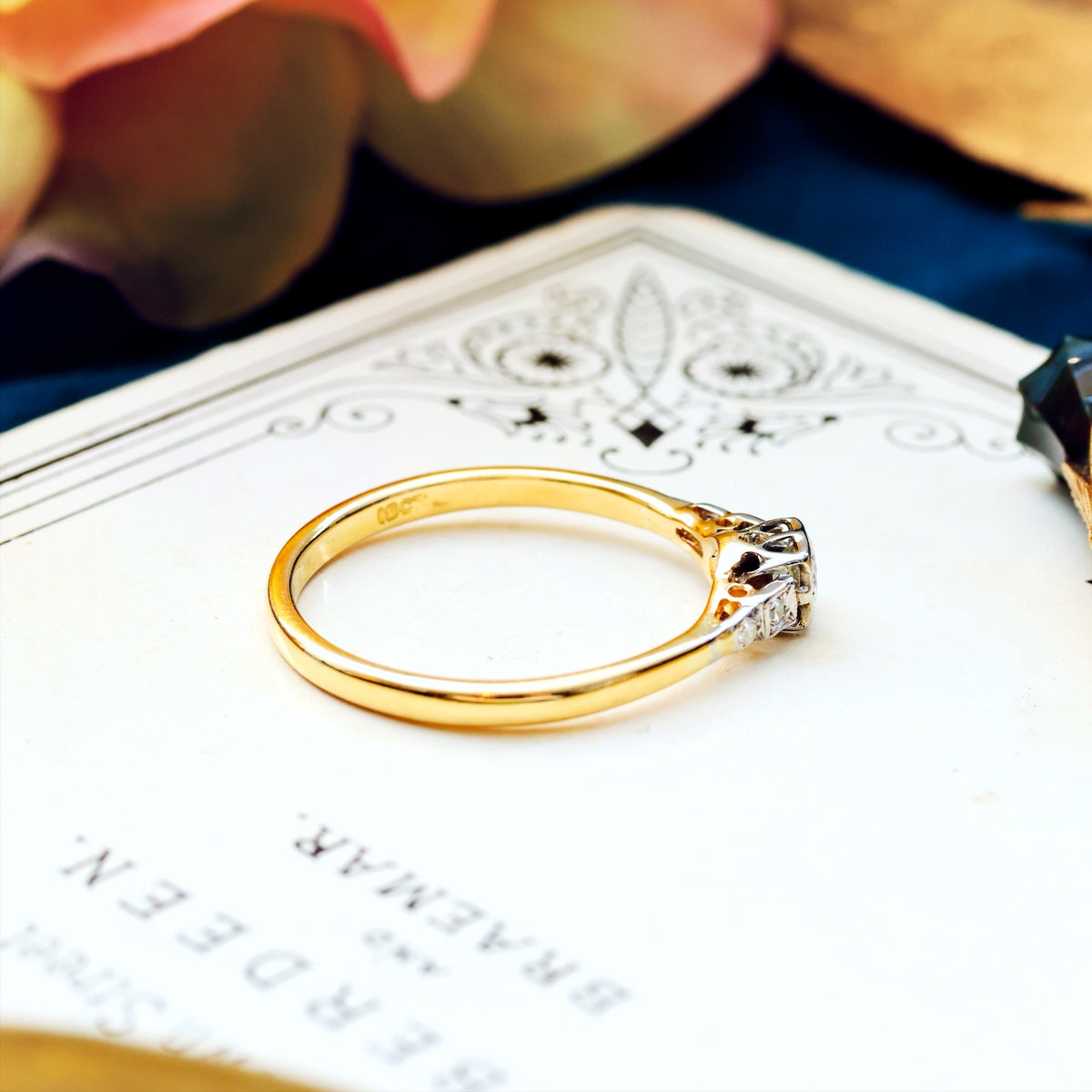 Precious Petite Vintage Diamond Engagement Ring