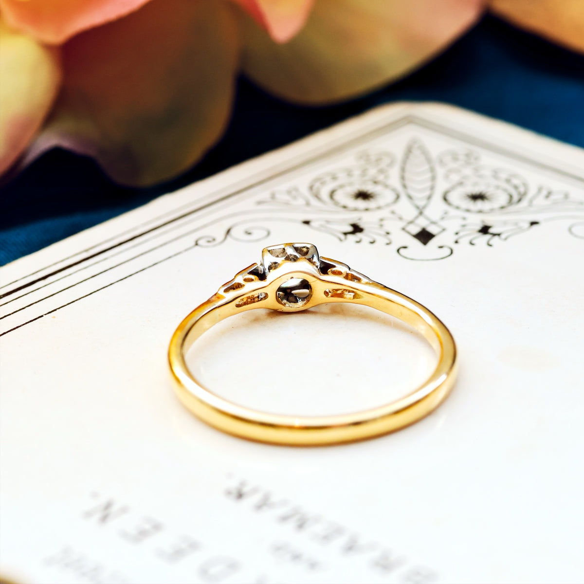 Precious Petite Vintage Diamond Engagement Ring