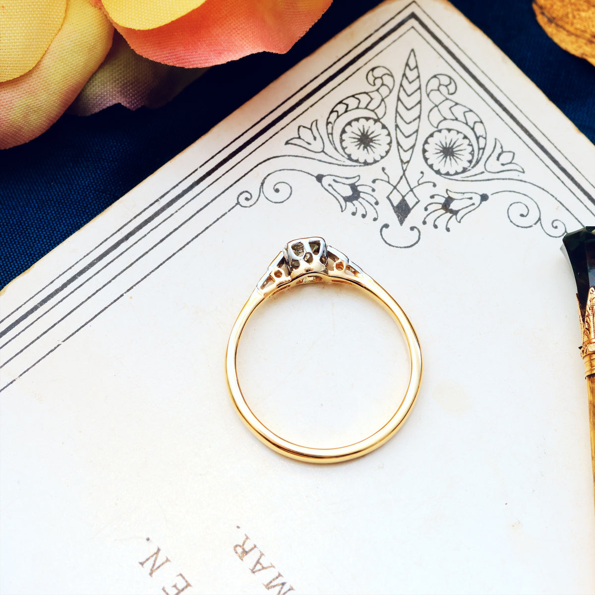 Precious Petite Vintage Diamond Engagement Ring