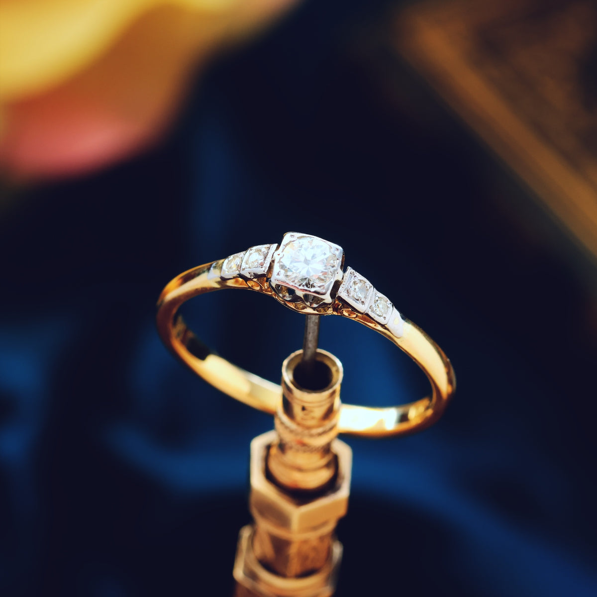 Precious Petite Vintage Diamond Engagement Ring