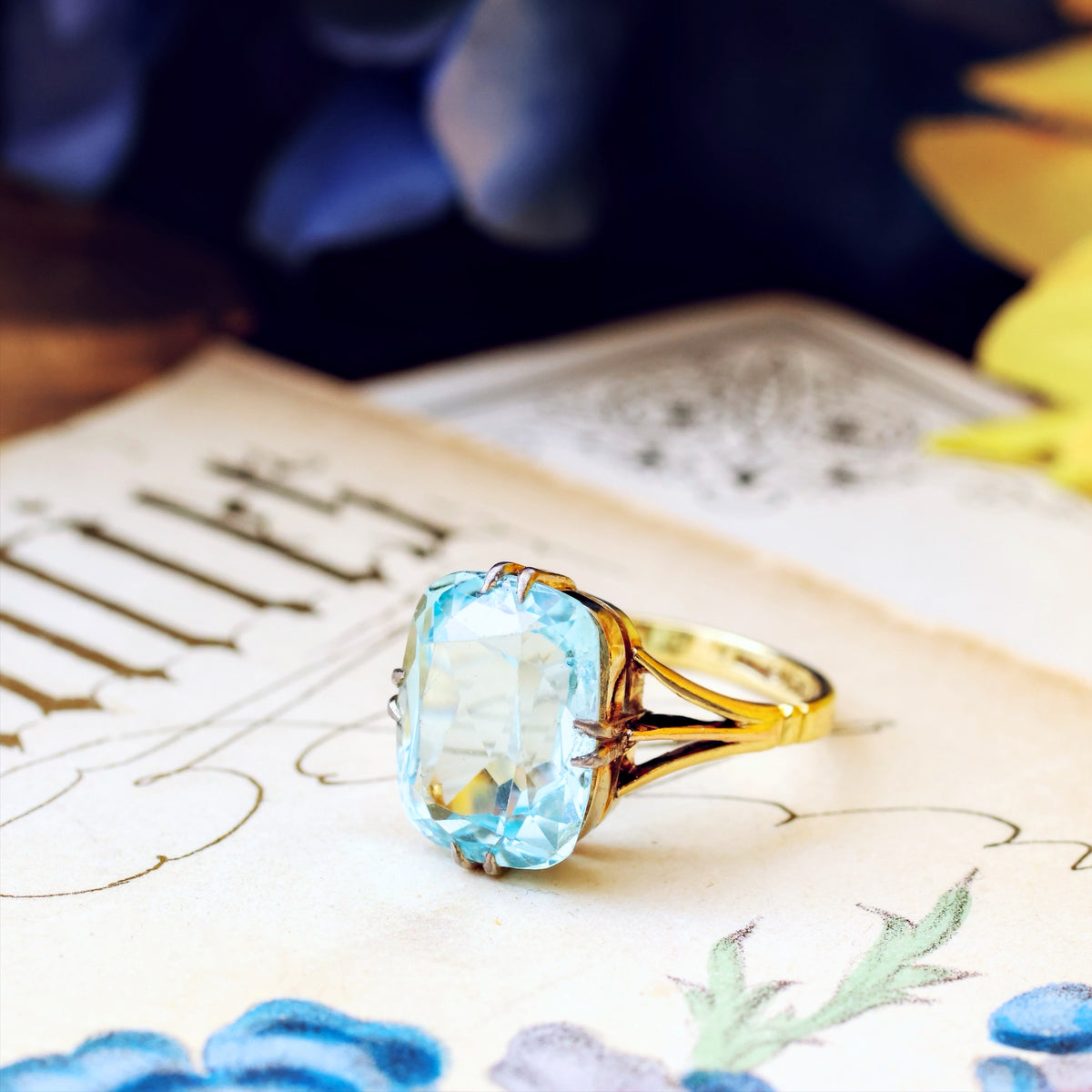 Awesome 5.93ct Natural Aquamarine Dress Ring Fetheray Awesome 5.93ct Natural Aquamarine Dress Ring Fetheray