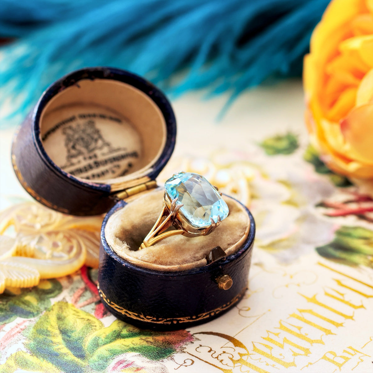 Awesome 5.93ct Natural Aquamarine Dress Ring Fetheray Awesome 5.93ct Natural Aquamarine Dress Ring Fetheray
