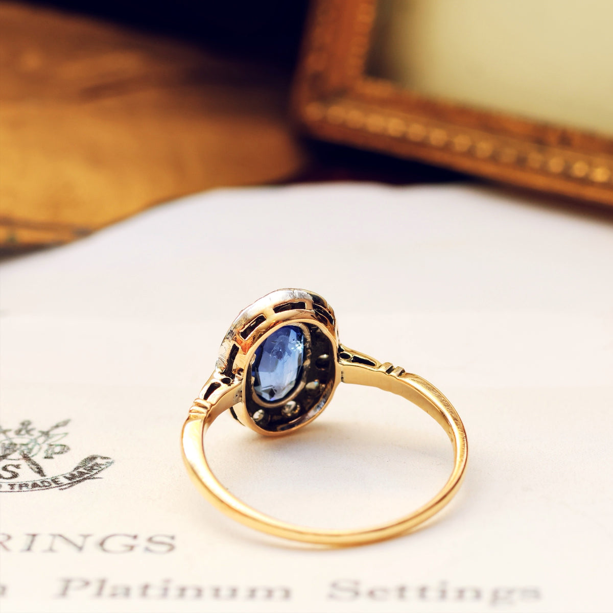 Vintage Sapphire & Diamond Engagement Ring