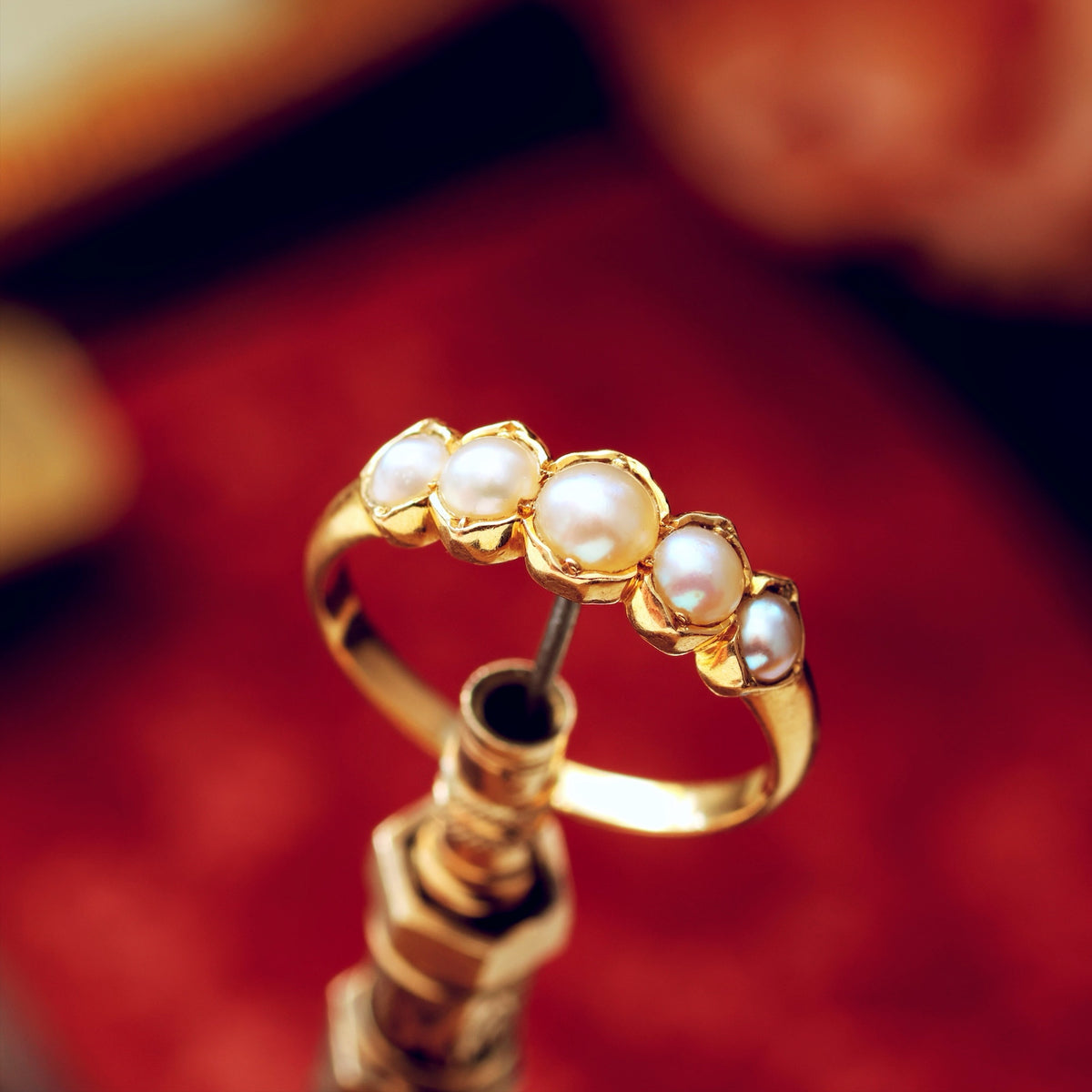 Antique Victorian Natural Pearl Band Ring