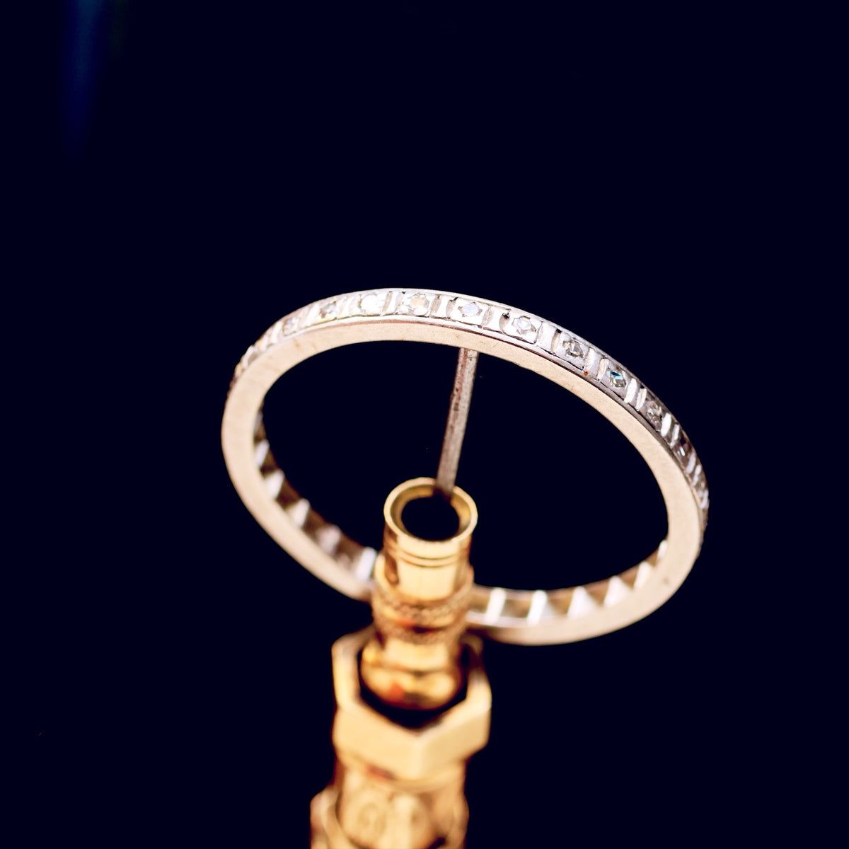 Slim Size 'O' Vintage Platinum Diamond Eternity Ring