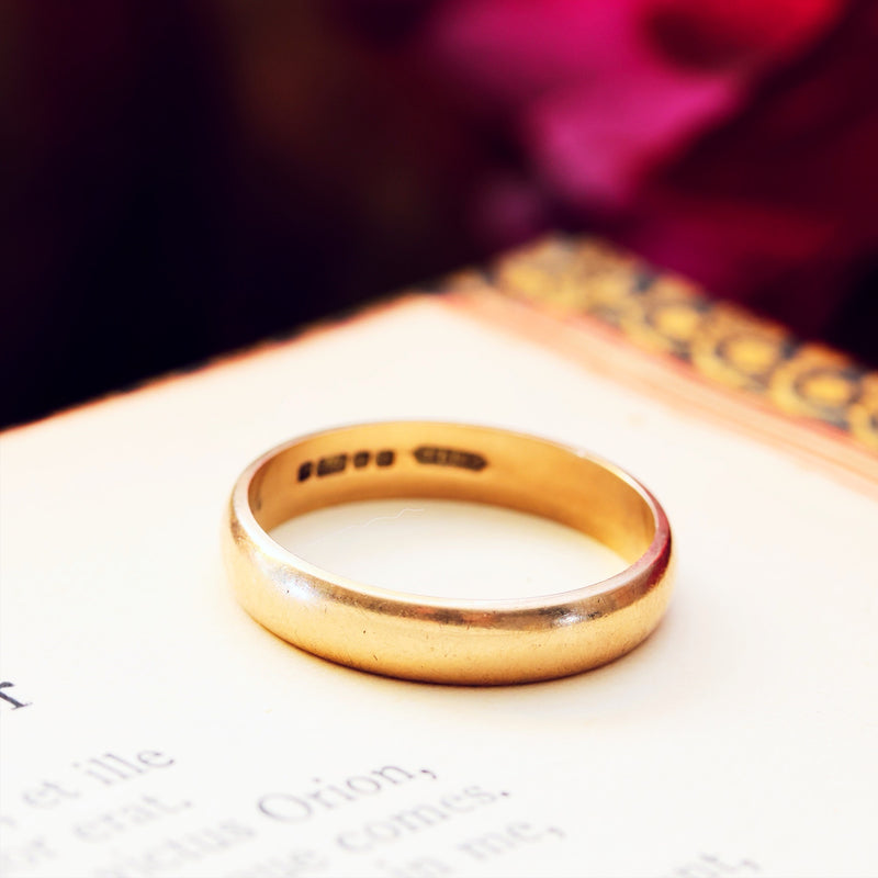 Vintage 9ct Yellow Gold Wedding Ring
