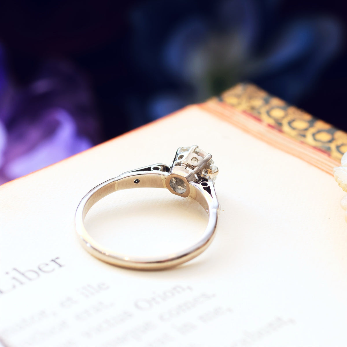 Fabulous Certificated Vintage 1.25ct Diamond Engagement Ring