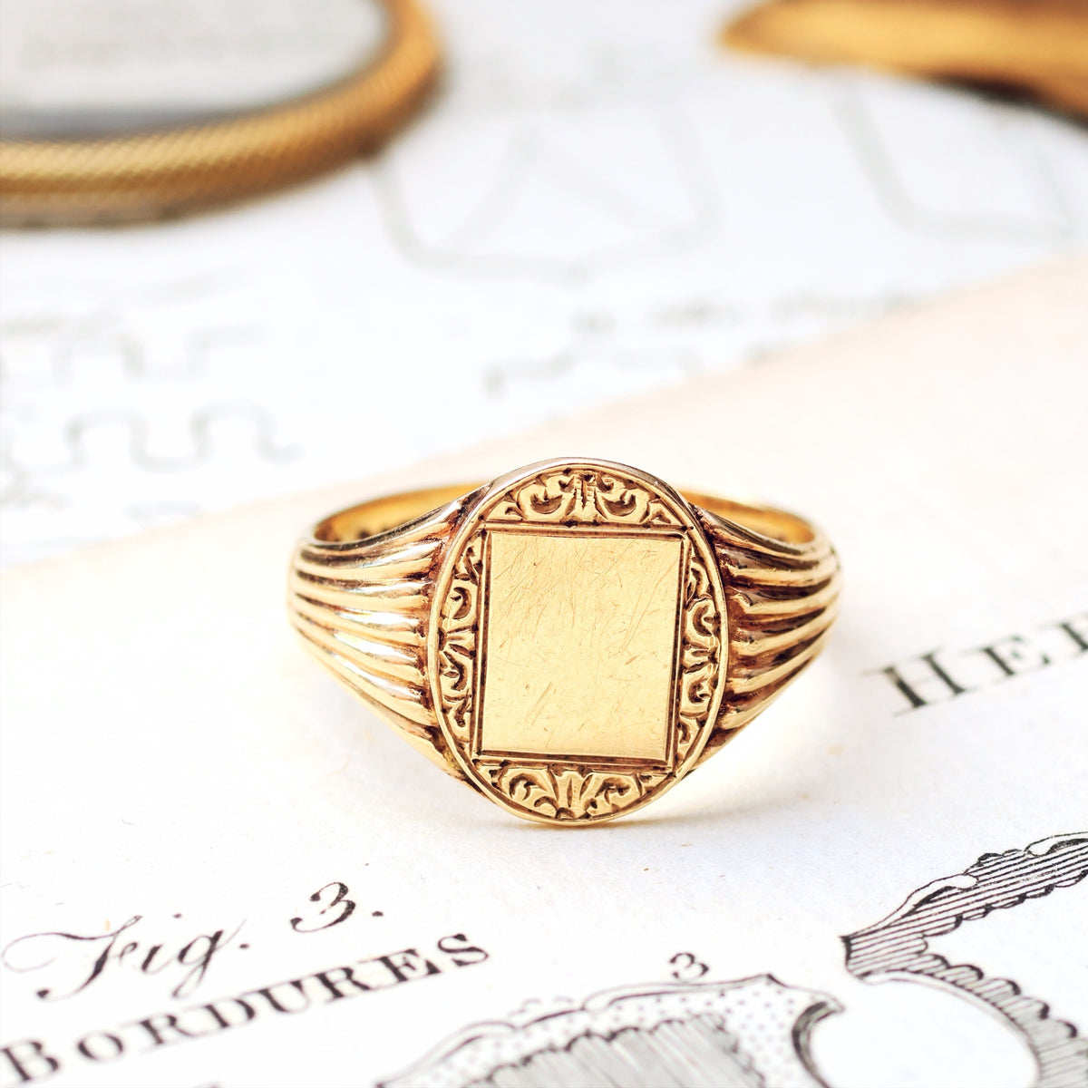 Vintage Date 1953 9ct Gold Signet Ring
