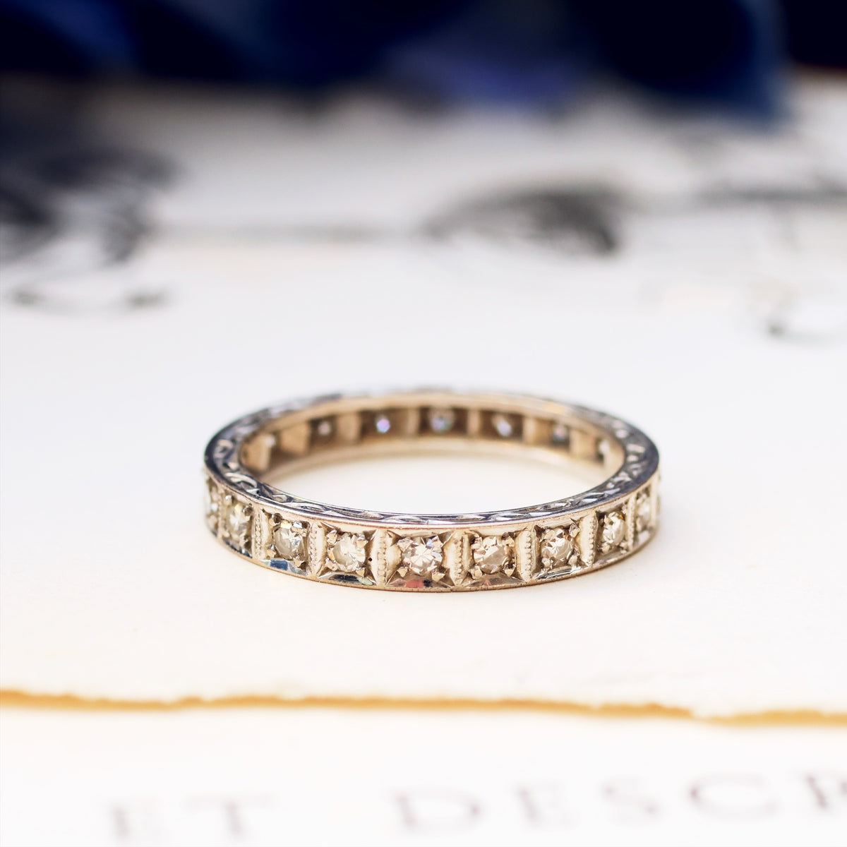 Vintage Size 'N' Diamond Full Eternity Ring